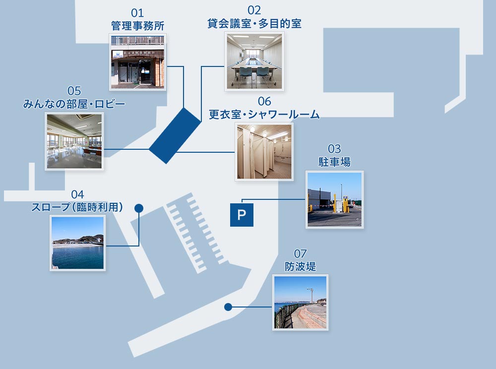 葉山港のマップ
